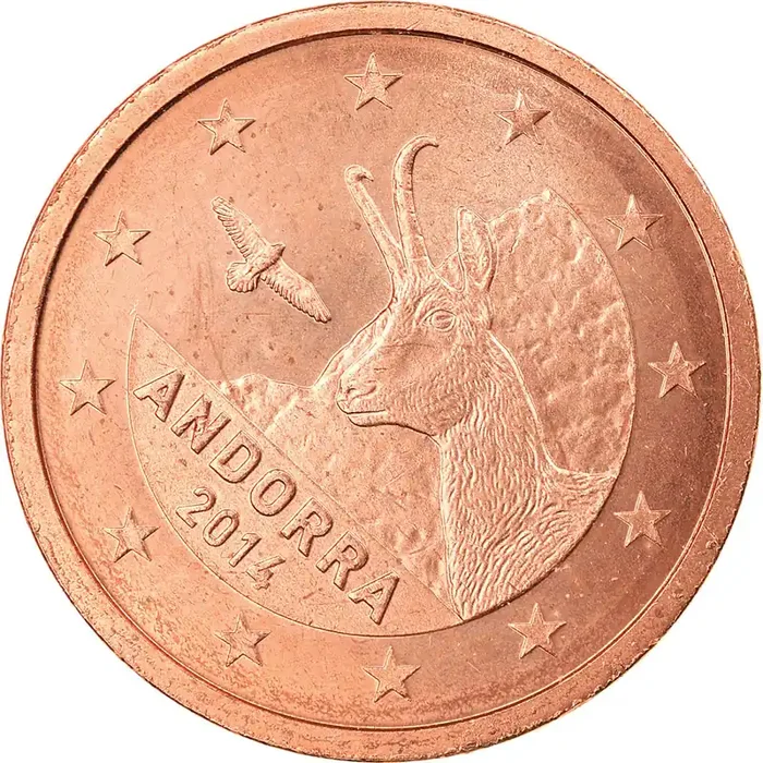 Andorra, 2 Euro Cent, 2014 MS(63) – Copper Plated Steel