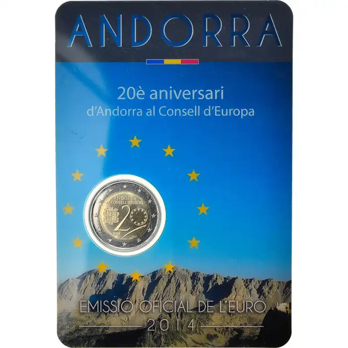 Andorra, 2 Euro, Conseil de l‘Europe 2014 – BU – MS(65-70) – Bi-Metallic