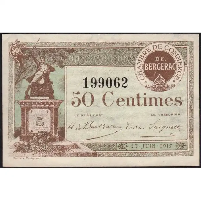 Bergerac – Pirot 24-24 – 50 centimes – 15/06/1917 – Etat SUP