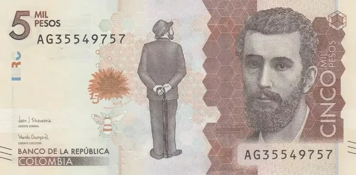 Billet Colombie 5000 Pesos – José A. Silva – 2018 – Série AG