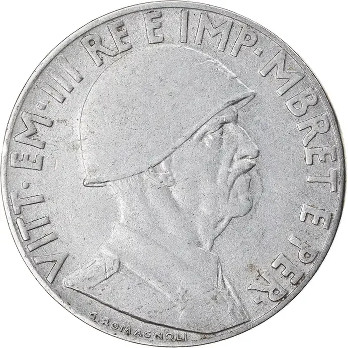 Coin, Albania, Vittorio Emanuele III 0.20 Lek – 1939 – Rome – EF(40-45) – Stainless