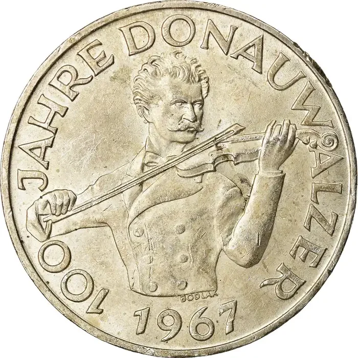 Coin, Austria, 50 Schilling 1967 – AU(50-53) – Silver – KM 2902