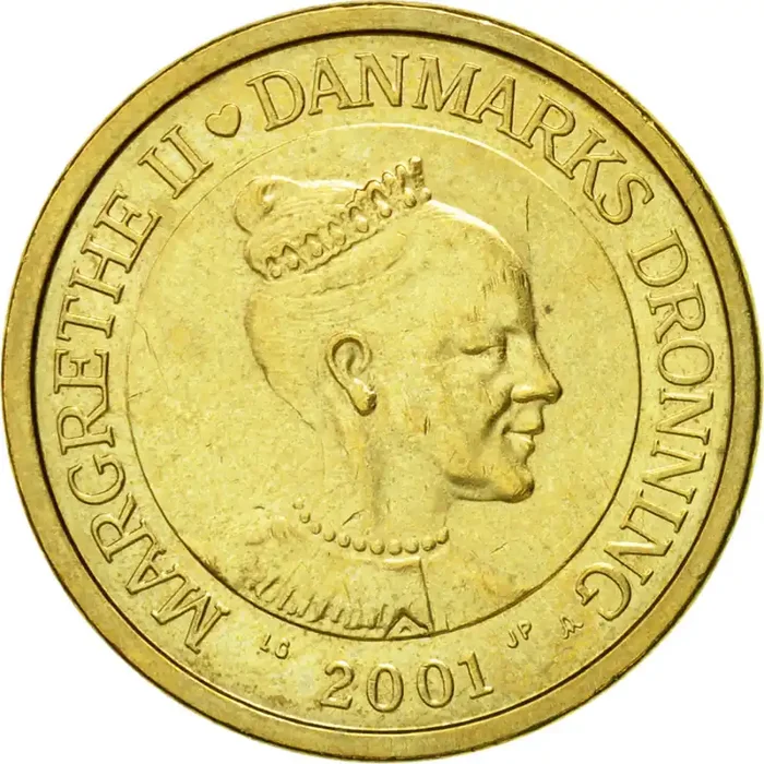 Coin, Denmark, Margrethe II 10 Kroner – 2001 – Copenhagen – EF(40-45)