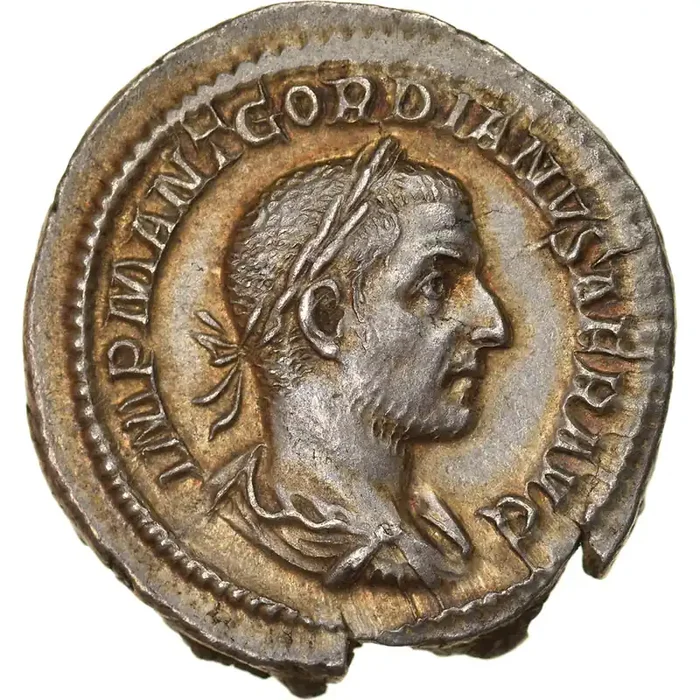 Coin, Gordian I, Denarius Rome – MS(63) – Silver – RIC 5