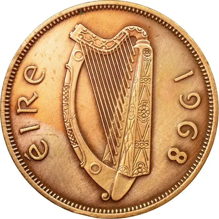 Coin, IRELAND REPUBLIC, Penny 1968 – EF(40-45) – Bronze – KM 11