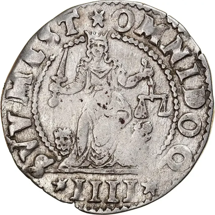 Coin, ITALIAN STATES, Anonymous 4 Gazzette – Venezia – AU(50-53) – Silver