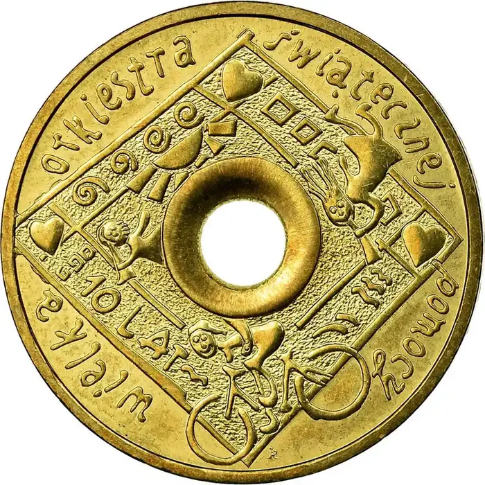 Coin, Poland, Children 2 Zlote – 2003 – Warsaw – AU(55-58) – Brass – KM 446