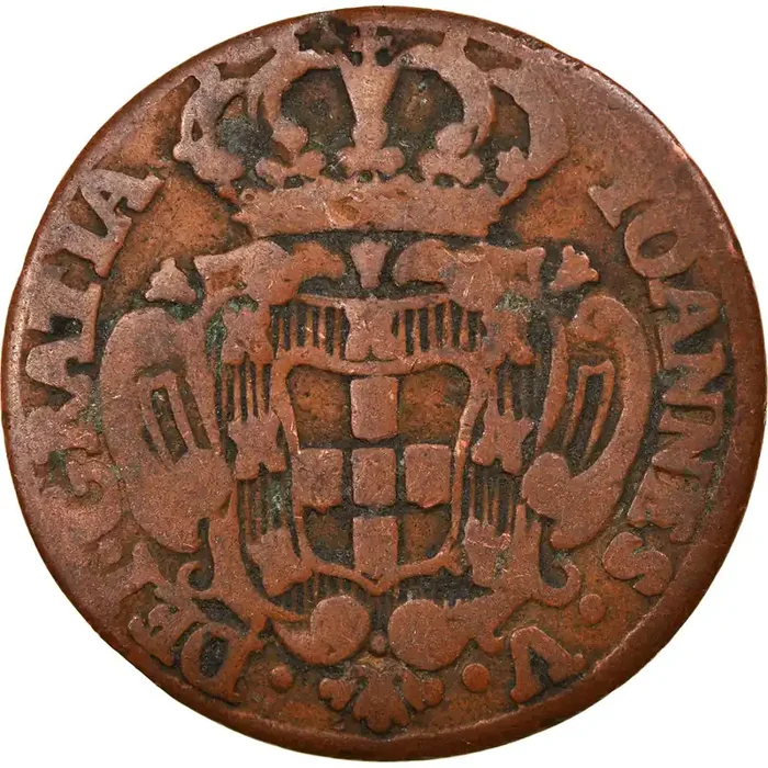Coin, Portugal, Jo 5 Reis – V – 1737 – VF(20-25) – Copper – KM 226