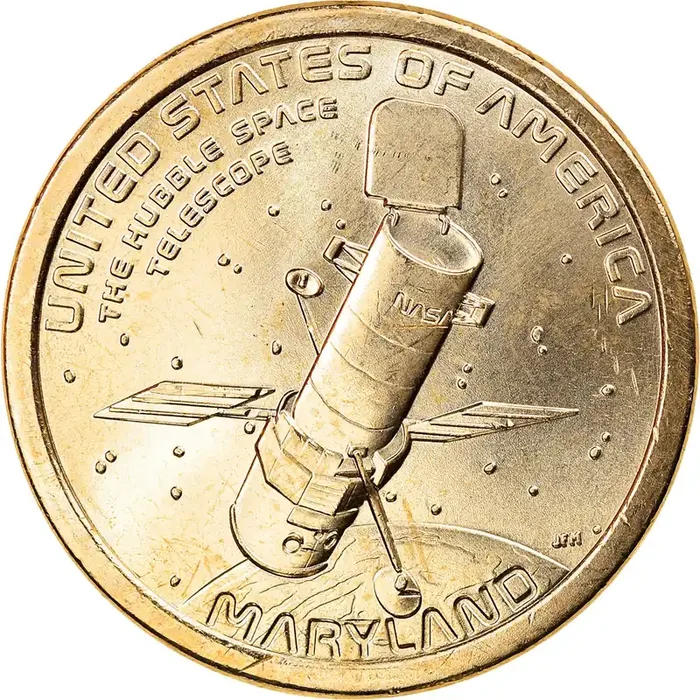 Coin, United States, Maryland Dollar – 2020 – Philadelphia – MS(63) – Brass