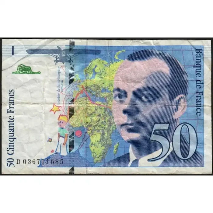 F 73-04 – 1997 – 50 francs – Saint-Exupéry – Série D – Etat B+