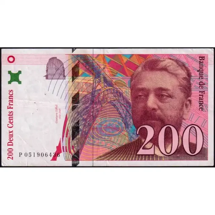 F 75-04b – 1997 – 200 francs – Eiffel – Série P – Etat TB+