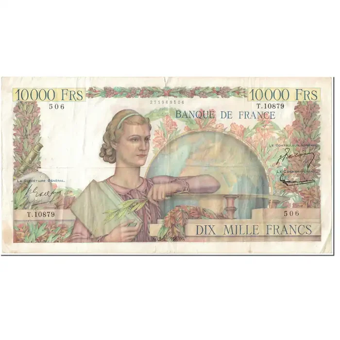 France, 10, 000 Francs Génie Français – 1956 – 1956-02-02 – F(12-15)