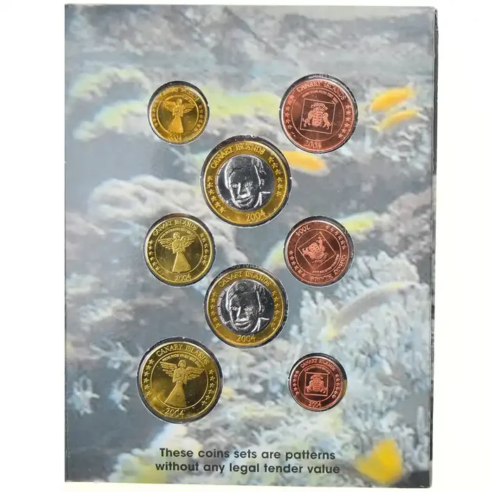 Spain, 1 Cent to 2 Euro, Canary Islands 2004 – unofficial private coin