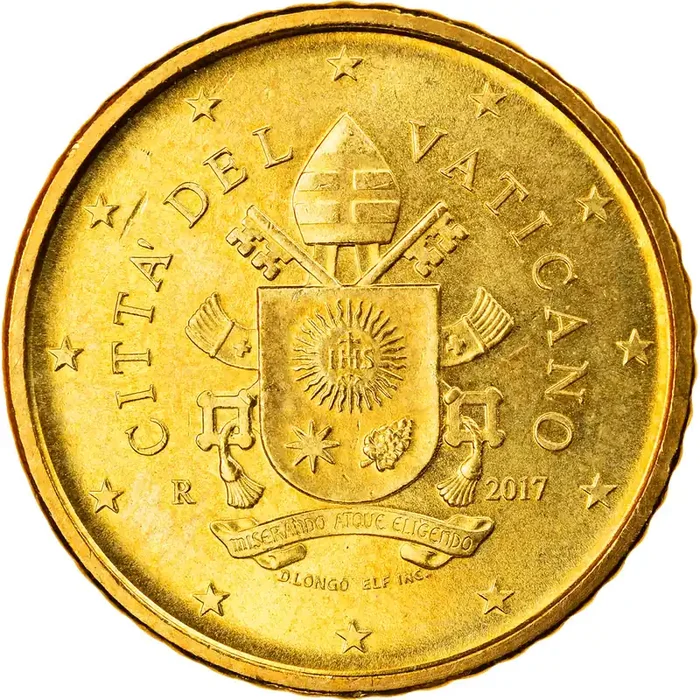 Vatican, 50 Euro Cent, 2017 Rome – AU(55-58) – Brass