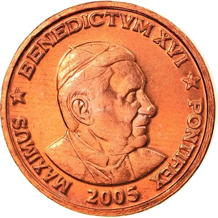 Vatican, Euro Cent, Type 5 2005 – unofficial private coin – MS(65-70) – Copper