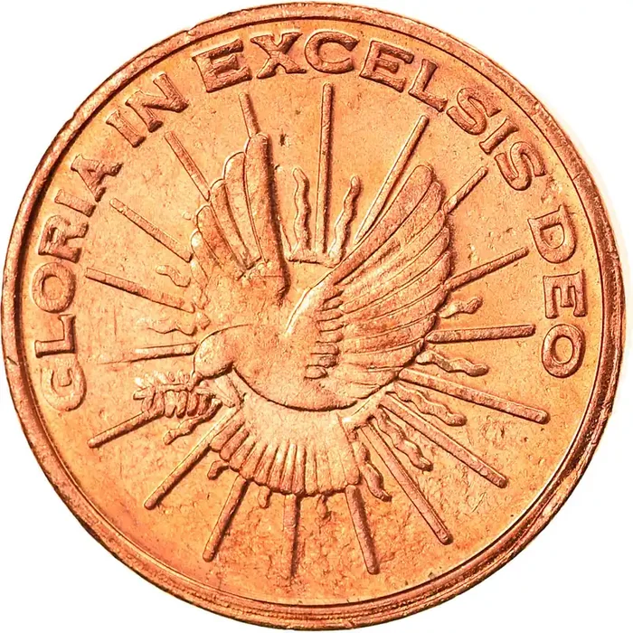 Vatican, Euro Cent, unofficial private coin MS(65-70) – Copper Plated Steel