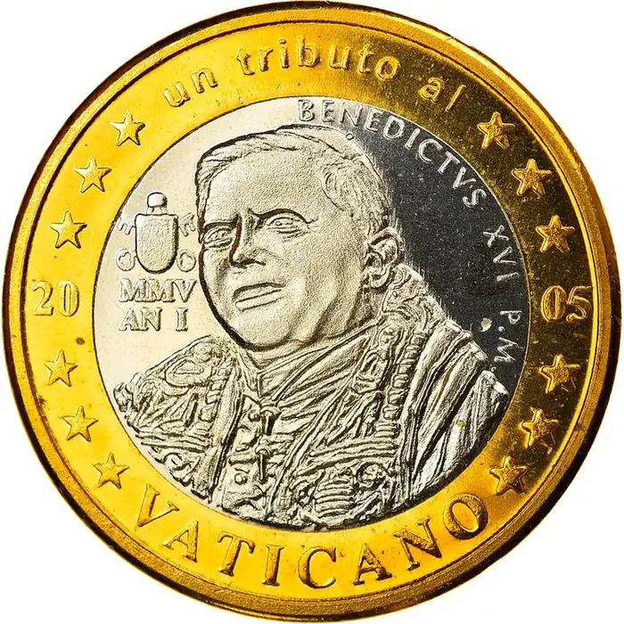 Vatican, Euro, Type 4 2005 – unofficial private coin – MS(65-70) – Bi-Metallic